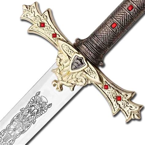 Medieval King Arthur Excalibur Historical Sword Of The Stone Gold Sword Replica | Espadas
