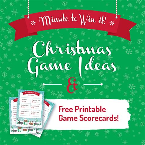 Christmas Minute To Win It Games Printable