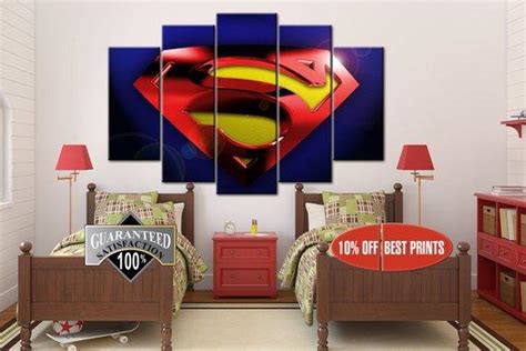 Superman Superheroes – Dc 5 Panel Canvas Art Wall Decor – Canvas Storm