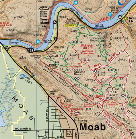 Classic Moab Trails | Utah Recreation Topo Map | Latitude 40° maps