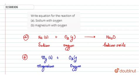 Outrageous Sodium And Oxygen Balanced Equation Physics Chapter 1 Class 12 All Formulas