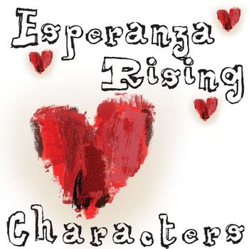 ESPERANZA RISING Characters Analyzer (by Pam Munoz Ryan) | TpT