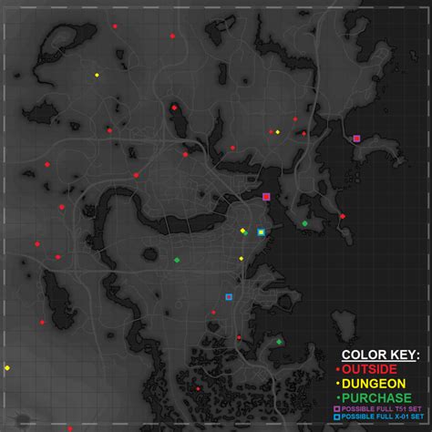 Fallout 4 Power Armor Frames Locations With Map