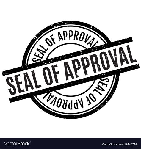 Seal of approval rubber stamp Royalty Free Vector Image