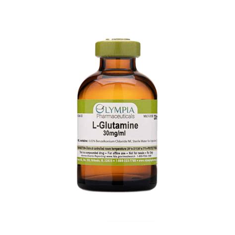 L-Glutamine Injection, 30mg/mL (Injectable Glutamine) | Olympia