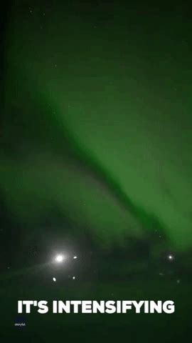 Stunning Green Aurora Over Antarctica - GIPHY Clips