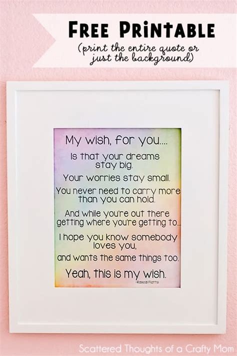 Free Art Printable... My Wish - Scattered Thoughts of a Crafty Mom