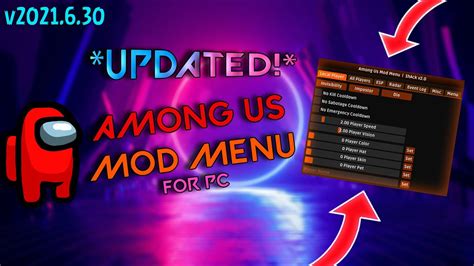 Among Us v2021.6.30 Mod Menu - 1hAck v2.0 | Free Download for PC + Showcase - YouTube