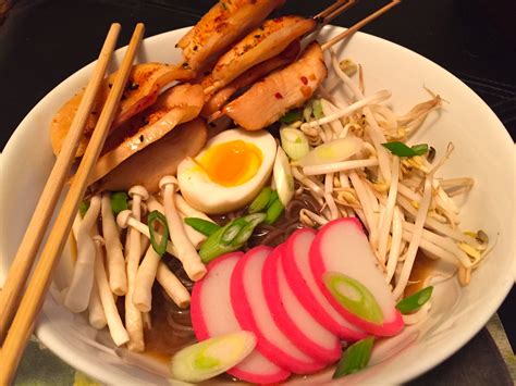 Dashi Kombu Miso Ramen with Japanese Ramen Egg, Red Kamaboko Fish Cake ...