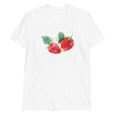 Strawberry Shirt Strawberry Print T-shirt Graphic Tee - Etsy