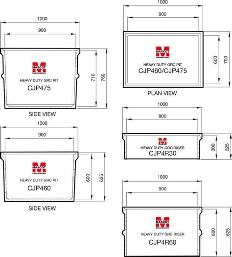 600 x 900mm (CJP4 Range) | Mascot Engineering