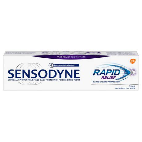 Sensodyne Rapid Relief Daily Sensitivity Toothpaste, Plaque and Tartar ...