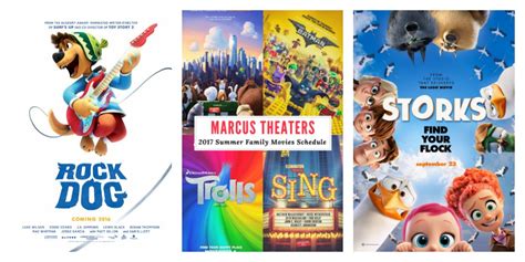 Marcus Theaters 2017 Summer Family Movies Schedule - Sippy Cup Mom