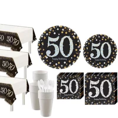 Sparkling Celebration 50th Birthday Party Kit for 32 Guests | 50th Birthday Party Supplies ...