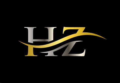 HZ logo. Monogram letter HZ logo design Vector. HZ letter logo design ...