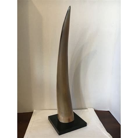 Authentic Bull Horn Art Sculpture | Chairish