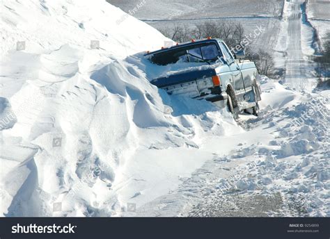 Truck Stuck Blizzard Snow Drift Stock Photo (Edit Now) 9254899