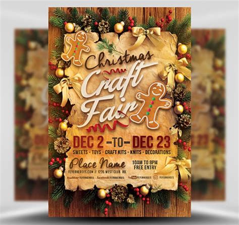 Christmas Craft Fair Flyer Template - FlyerHeroes