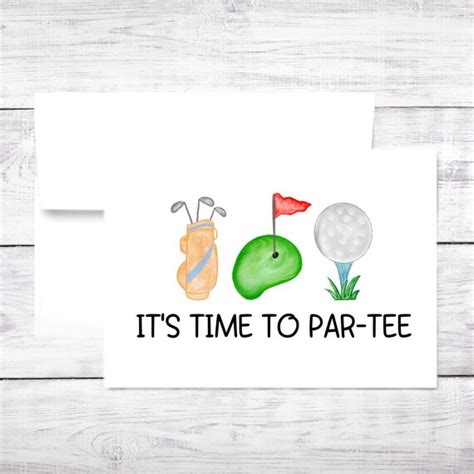 Birthday Card Golf Time to Par-tee Golfer Dad | Etsy