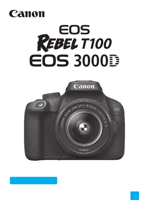 User manual Canon EOS 3000D (English - 322 pages)