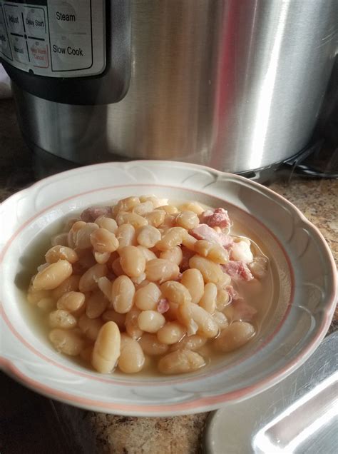 Northern White Beans with ham pieces Instant Pot recipe | Rebecca Smith ...