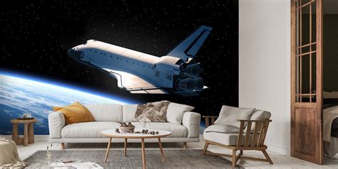 Space Shuttle Orbiting Earth Wallpaper | Wallsauce UK