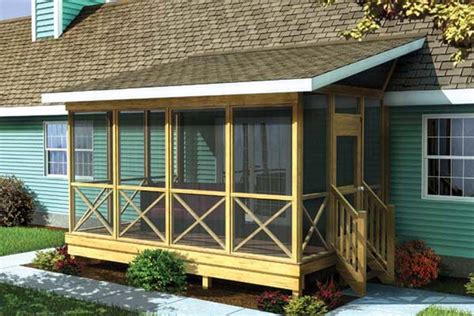 simple screened porch addition with no poured foundation | Screened ...