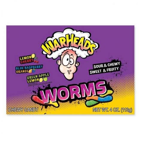 Warheads Sour Worms Sharing Box 113g - UK's Best Sweet Shop