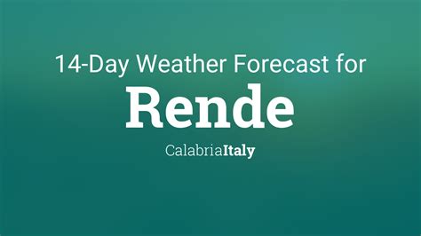 Rende, Italy 14 day weather forecast