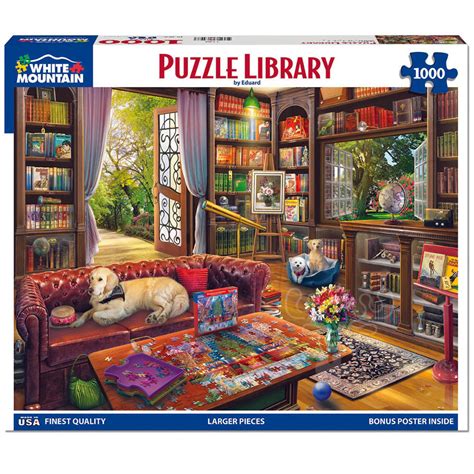 White Mountain Puzzle Library Puzzle 1000pcs - Puzzles Canada