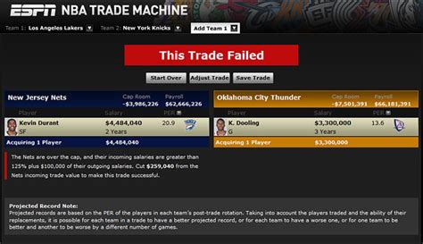 ESPN: NBA Trade Machine Application on Behance