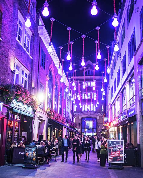 London Nightlife Carnaby Street London UK United Kingdom Purple Lights Photograph by Toby ...