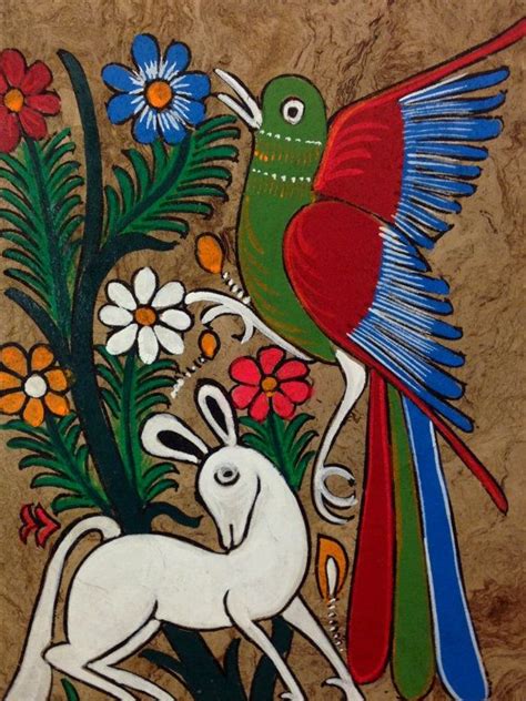 Mexican Folk Art Animals Paintings - bmp-flatulence