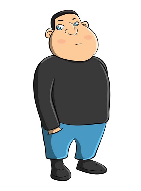 Fat Boy Looking Cartoon Character 3025538 Vector Art at Vecteezy