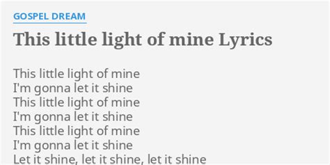 9+ This Little Light Of Mine Lyrics Pdf - DhugalKillen