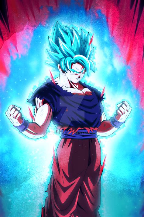 Goku Super Saiyan Blue Kaioken by SkyGoku7 on DeviantArt