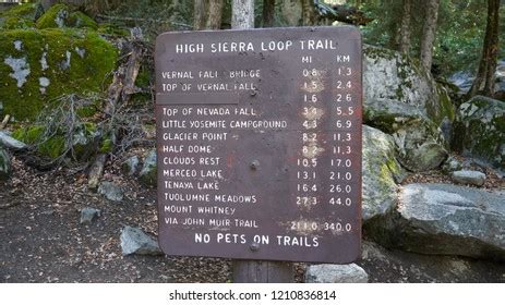 High Sierra Loop Trail Sign Yosemite Stock Photo 1210836814 | Shutterstock