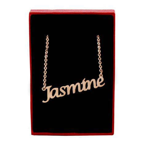 Jasmine Name Necklace / 18ct Rose Gold Plated Christmas - Etsy