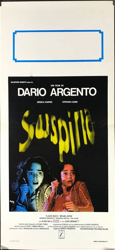 SUSPIRIA, Original Vintage Italian Dario Argento Movie Poster ...