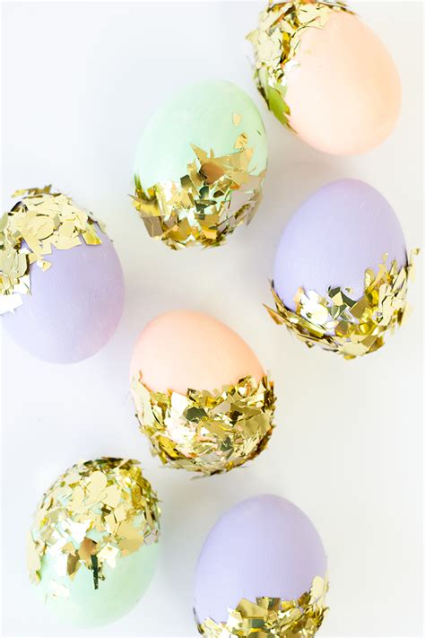 DIY Confetti Dipped Easter Eggs