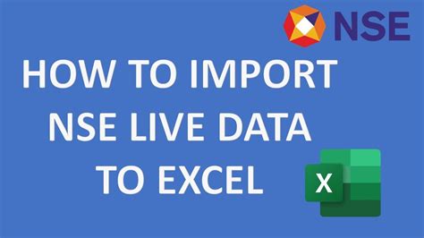 How to Import NSE Live Data in Excel | NSE Live Data in Excel - YouTube