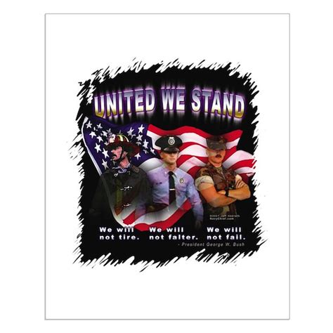 United We Stand Image Small Poster by NavalTees, LLC - CafePress