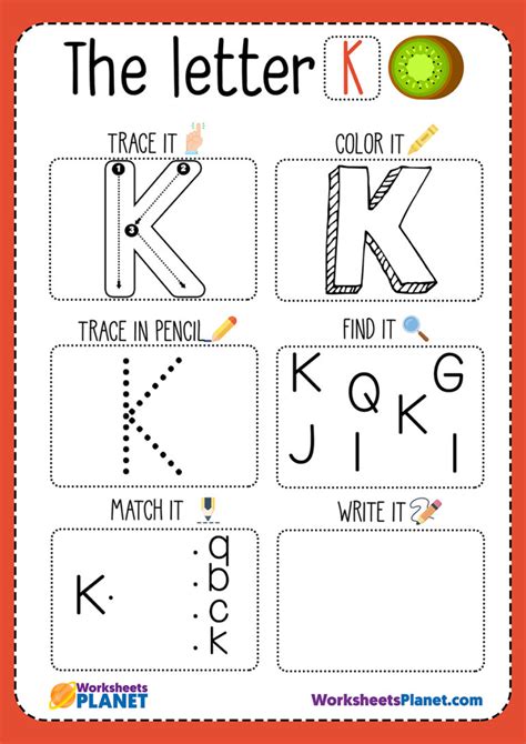 Letter K Worksheet