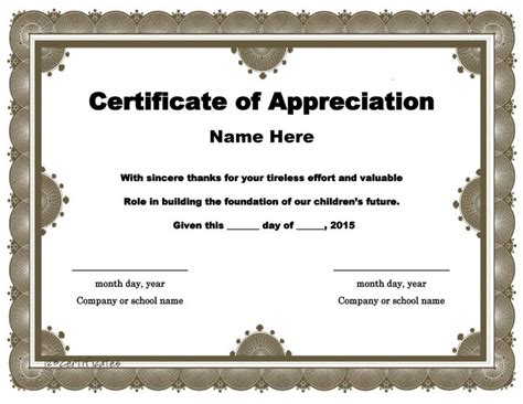 Download Certificate of Appreciation 03 Best Templates, Templates Printable Free, Letter ...