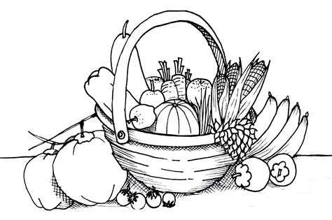 Fruits and Vegetables | Fruit coloring pages, Vegetable coloring pages, Vegetable drawing