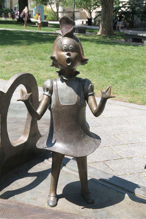 Dr Seuss National Memorial Sculpture Garden in Springfield, MA. Horton Court: Sarah "Sally ...