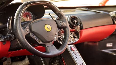 The interior of the Ferrari Enzo is both stylish and functional