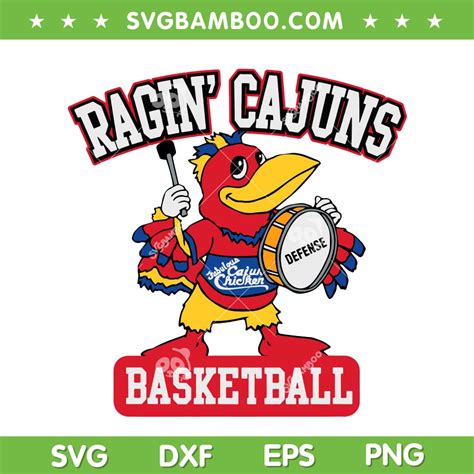 Ragin' Cajuns Basketball SVG PNG