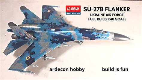 SU-27B Flanker Ukrainian AF, Digi Decals 1:48 scale - YouTube