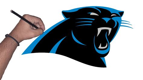 How to draw the logo of Carolina Panthers - YouTube